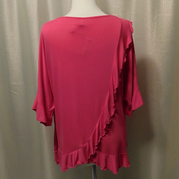 Ny Collection Plus Size Ruffle-Trim Top - Picture 3 of 3